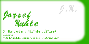 jozsef muhle business card
